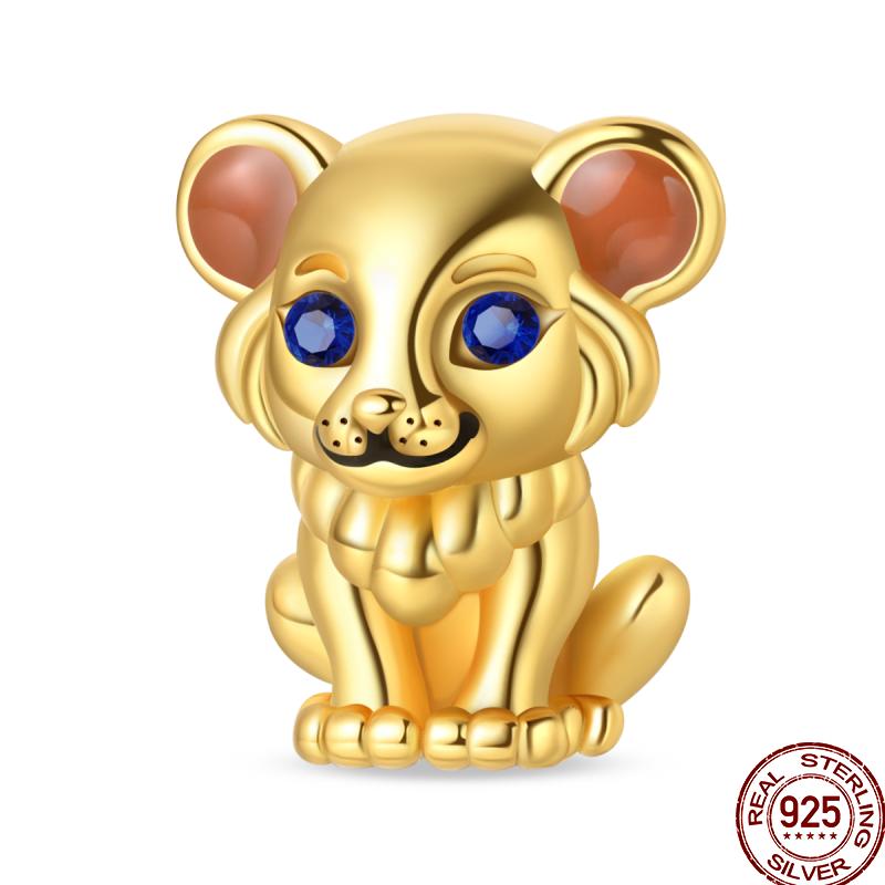 Copper Magician Circus Playing Cards Teddy Bear Charm Beads Suitable Fit Pan Original Bracelet Diy Jewelry