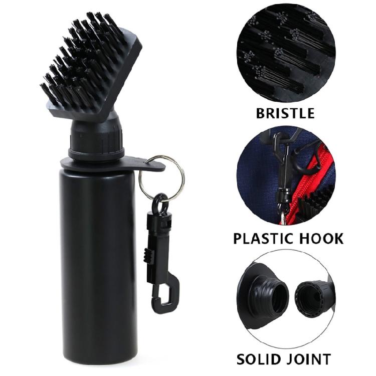 Golf Cleaner Brush with Extrusion Water Bottle and Hook, Golf Brush Golf Cleaning Brush Golf Club Brush Grooves Cleaner