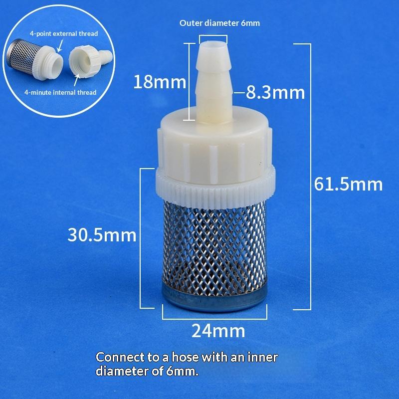 4mm 6mm 8mm 10mm 12mm 14mm 16mm 20mm Hose Stainless Steel Filter For Fish Tank Aquarium Garden DIY Accessories