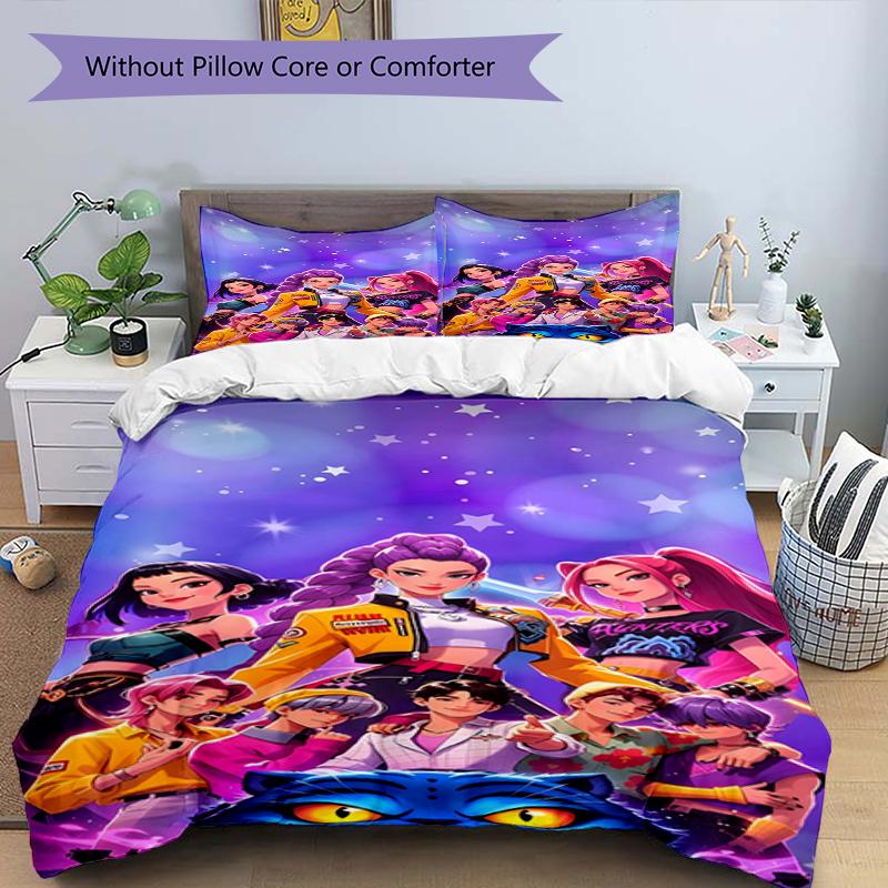 3pcs Duvet Cover Set (1*Duvet Cover + 2*Pillowcase, Without Core),Singer Print Bedding Set, Bedroom Decor, All‑Season, Birthday Gift