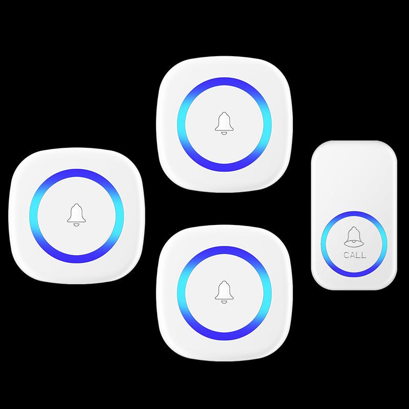 European-American/British Wireless Long-Distance Doorbell & Elderly Alert System, 1-to-3 Call Bell