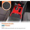 JeCar for Charger Red Interior Trim Kit for Dodge Charger 2015-2022 Gear Shift Panel & Shifter Knob & Cup Holder Panel Trim (4PCS)