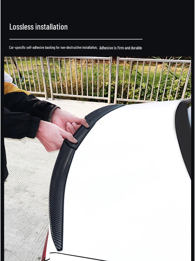 Universal Punch-Free Carbon Fiber Car Spoiler Wing