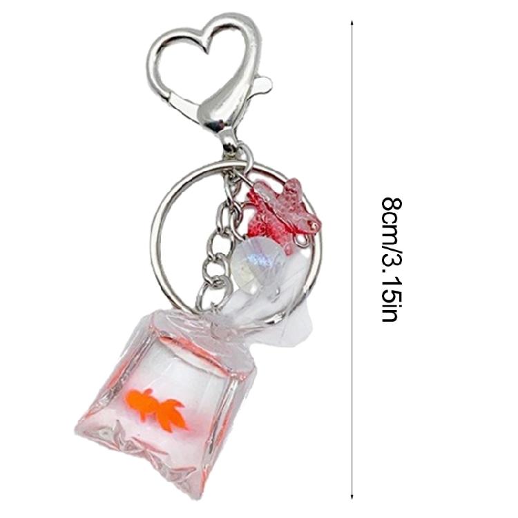 Cute Pet Fish Keychain Ornament Keyring Lovely Pendant for Bag Backpack Purse