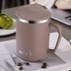 Double Wall Coffee Cup Mug Insulated Anti Scalding Water Cup With Handle Portable 304 Stainless Steel Drinking Cup