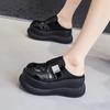 Platform Sandals Women's 2025 Summer New Muffin Outer Wear Bag Head Half Slippers Increase Height Fashionable Versatile Cool Slippers