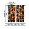 2 Pcs, Filtering Curtains (excluding Rods, Non-movable, Without Batteries) Abstract Floral for Use In Bedrooms and Living Rooms