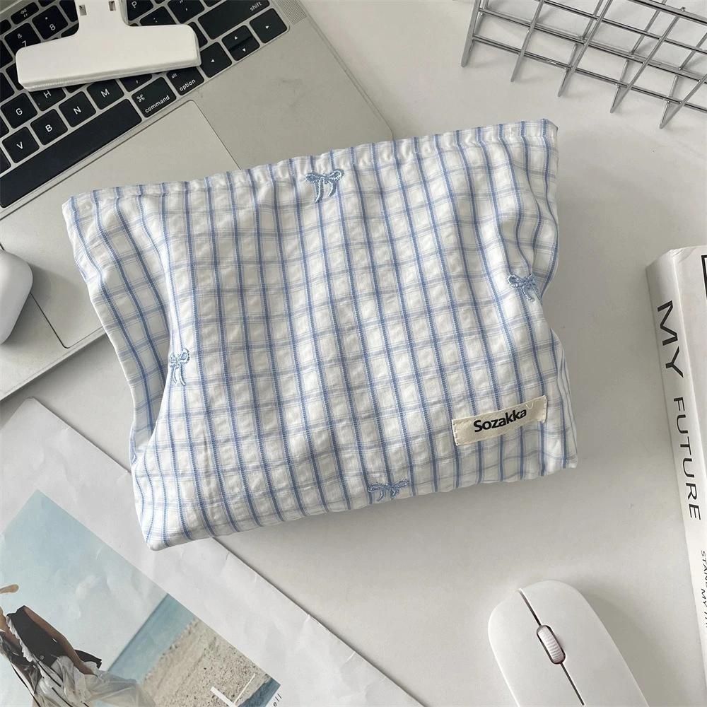 Simple Women Fashion Portable Makeup Storage Pouch Handbag Travel Organizer Cosmetic Bag Ladies Elegant Zipper Bag For Gift