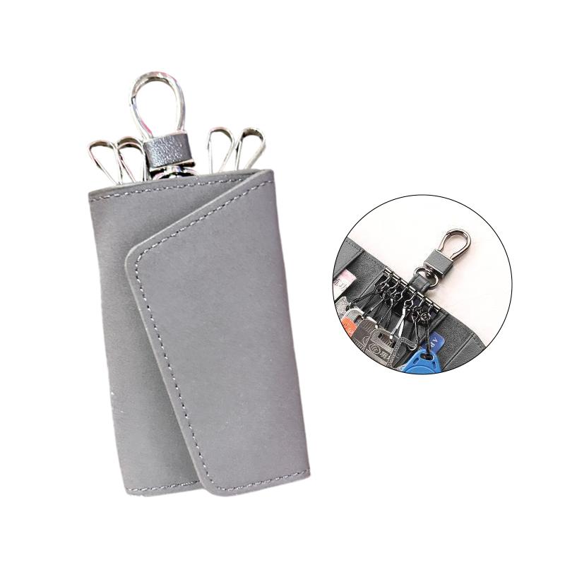 Genuine Leather Keychain Bag Men Women Key Holder Organizer Pouch Car Key Bag Simple Housekeeper Key Case Gifts Mini Card Bag