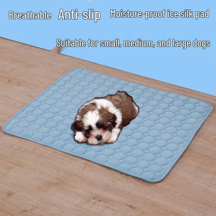 

Pet Cooling Mat: Ice Silk Nest for Dogs & Cats, Sofa Blanket 40x30 cm синий