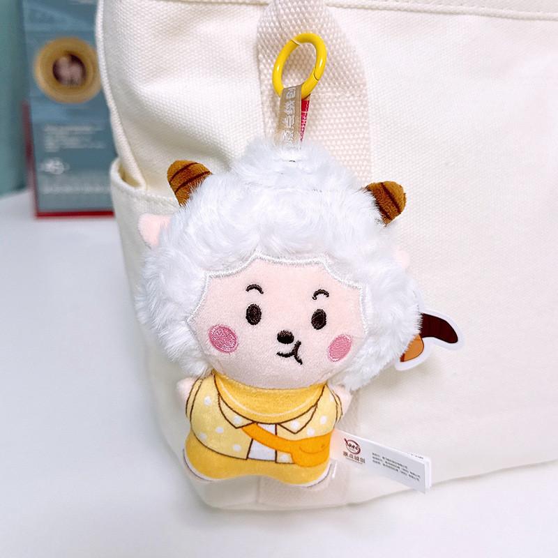 Pleasant Goat And Big Wolf Plush Keychain With Sound For Bag Decor And Collectible Fun
