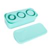 Ice Cube Tray for Tumbler Silicone Ice Maker for Making 3 Hollow Cylinder with Lid and Bin for Freez