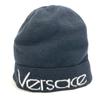 Versace Logo Beanie Knit Cap Hat Knit Hat Wool / Silk Black/White