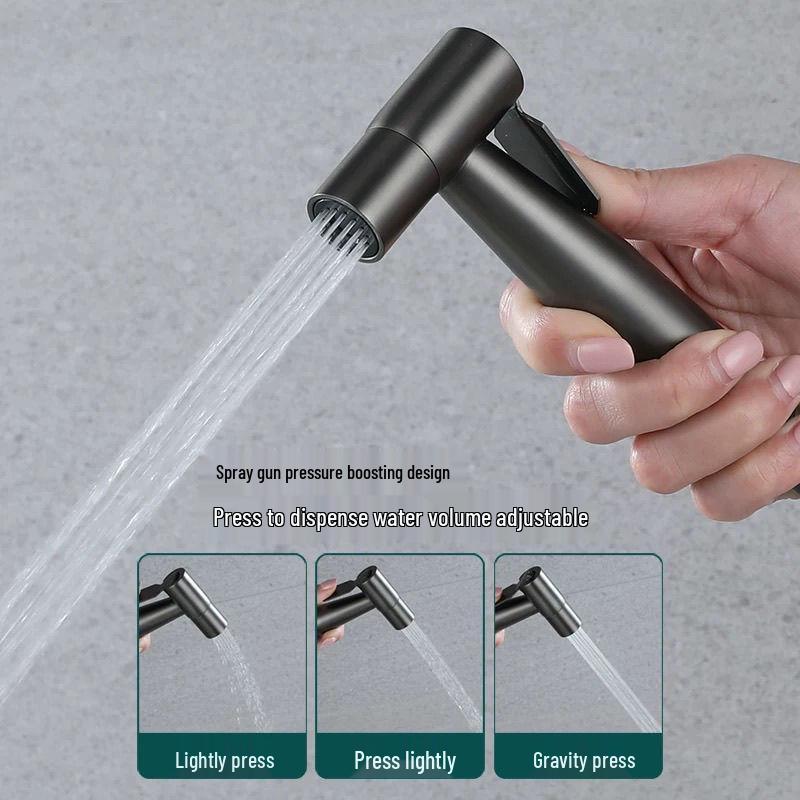 High-Pressure Stainless Steel Bidet Spray Set with Angle Valve
