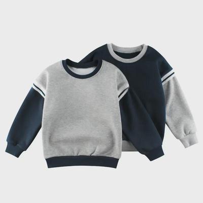 27kids 2024 Herbst/Winter Kinderpullover: Samtgefütterte, einteilige Jungenbekleidung