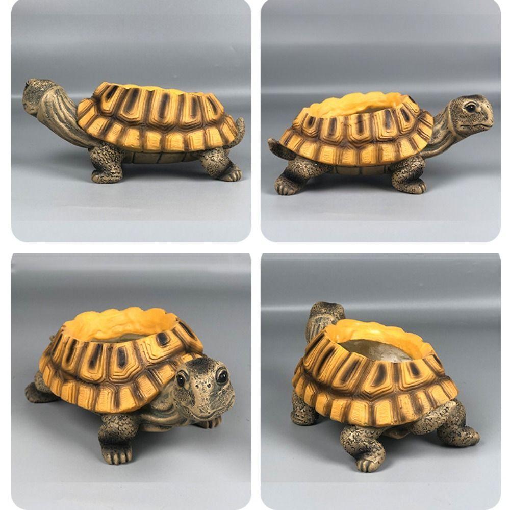 Realistický květináč ve tvaru želvy, ekologický, stůl, mini ornament, držák rostlin na bonsaje, zahrada