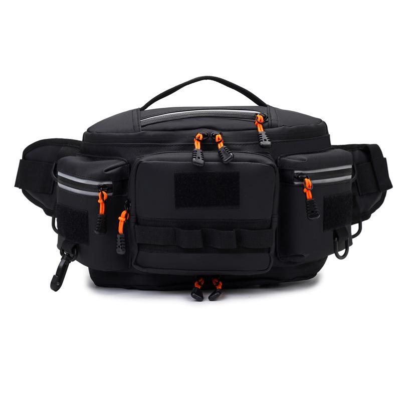 Men's Multifunctional Outdoor Cycling & Fishing Waist Bag - Expandable Crossbody Lure & Rod Storage Bag
