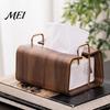 Bathroom Tissue Case Wooden Holder, Rectangular Decorative Paper Napkin Dispenser, Durable Home Accessory Organizer, for Office Desk Decor Box Holder