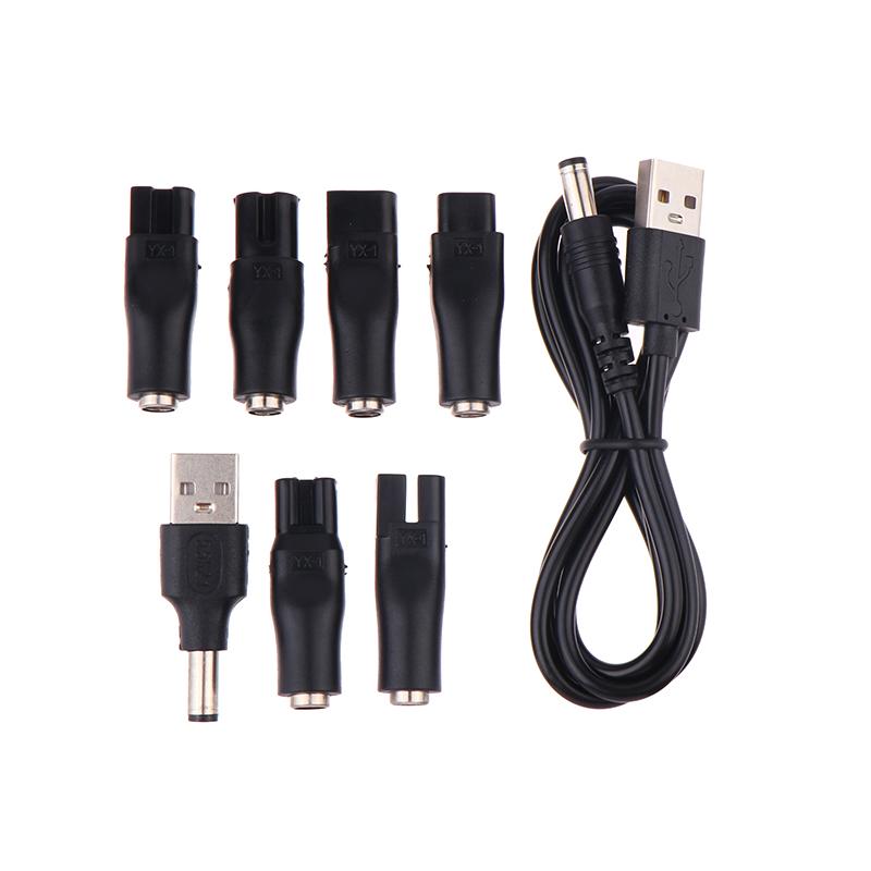 1/6/7/8Pcs Replacement Power Cord 5V Charger Usb Adapter Suitable For All Kinds Of Electric Hair Clippers Beard Trimmers Shavers