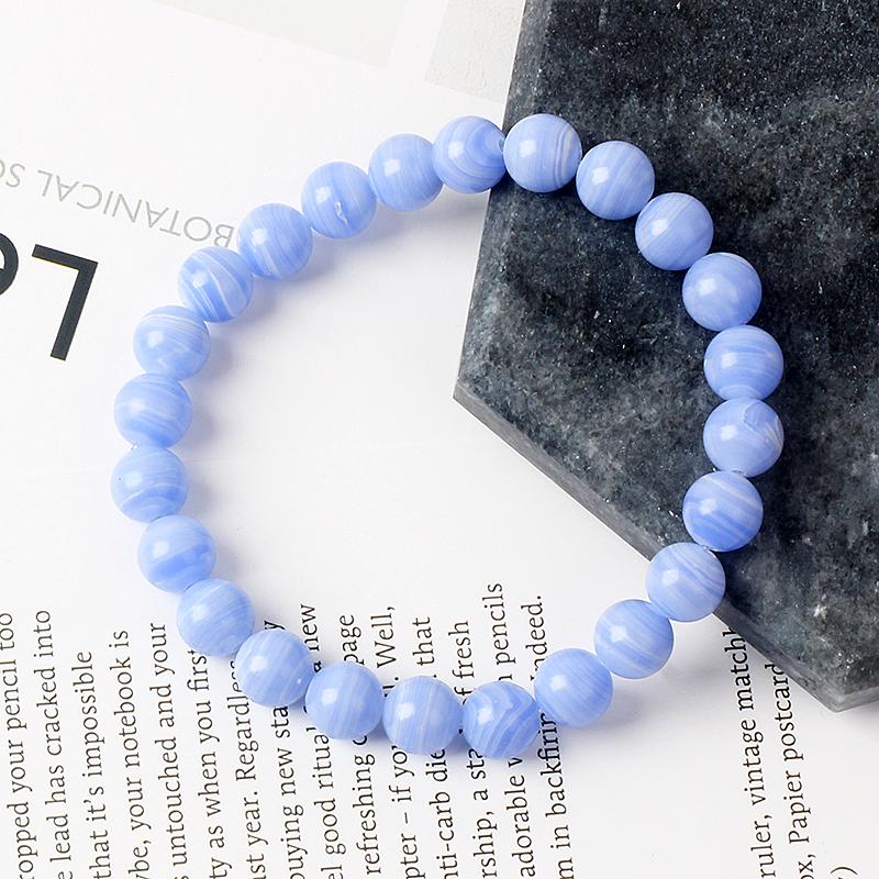 Reiki Blue Sardonyx Beads Bracelets Men Natural Stone Lace Agates Skincare Bracelets for Women Moss Agate Healthcare Jewelry New