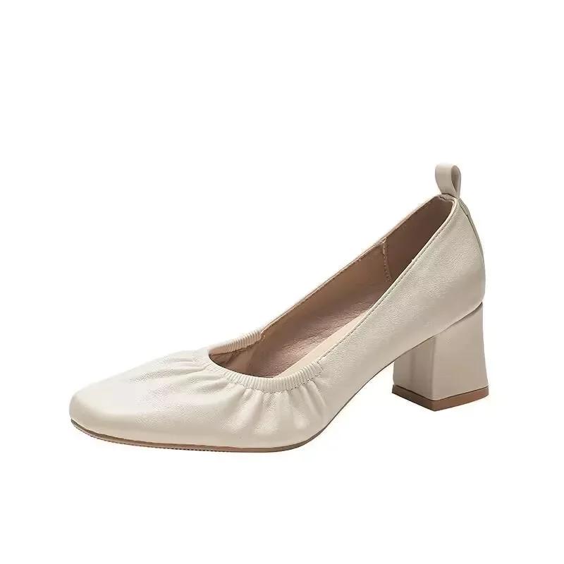 Low Heel Elegant Women's Flat Shoes Lastest Moccasins Ladies Footwear 2025 Summer Beau Today Slip On Social Hot Trendy Young