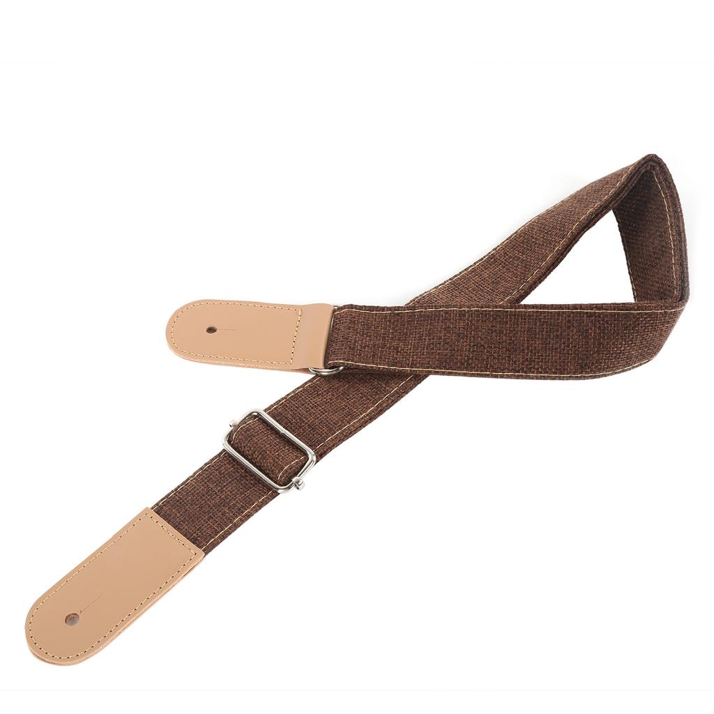 Ukulele Strap Cotton and Linen Adjustable Belt with Sliding Buckle End Button Accessories