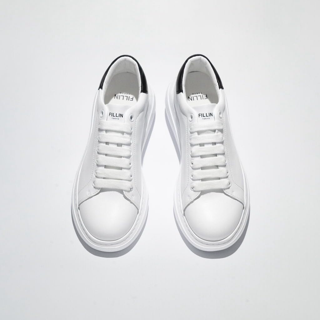 [FILLIN] Sneakers LUCENT WHITE&BLACK 25cm White & Black Secret Sneakers Shoes Platform White & Black Unisex +7.0CM Comfortable Undetectable Height Inc