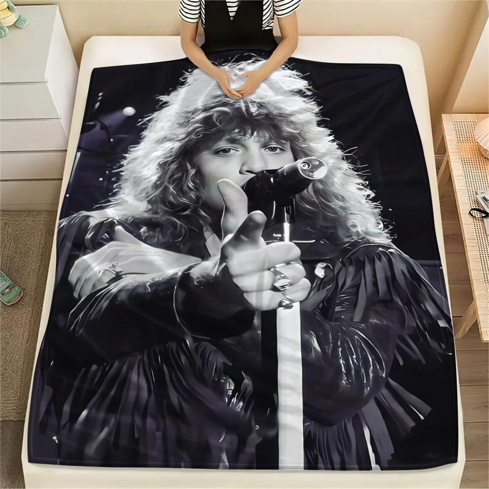 1pz Coperta in Flanella con Stampa di John Francis Bongiovi Jr, Alta Qualità per Tutte le Stagioni, Arredamento per la Casa, Calore e Comfort, Perfetta per Regali di Natale