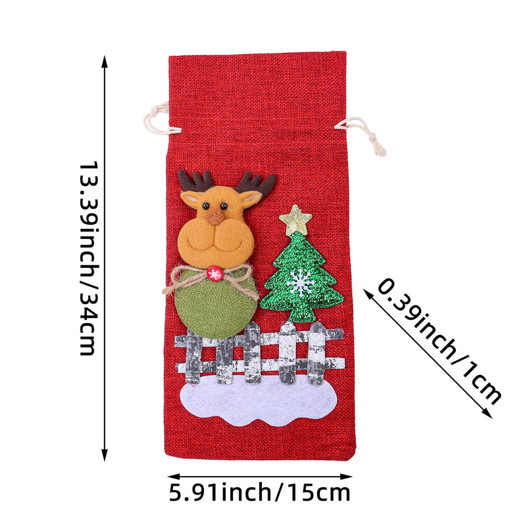 New Christmas Party Supplies, Christmas Decorations, Elderly Wine Bags, Christmas Decal Decorations, Wine Bottle Covers