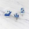 Cloisonné Enamel Brooch with Chinese Scenery: Umbrella, Whale, and Wave Design