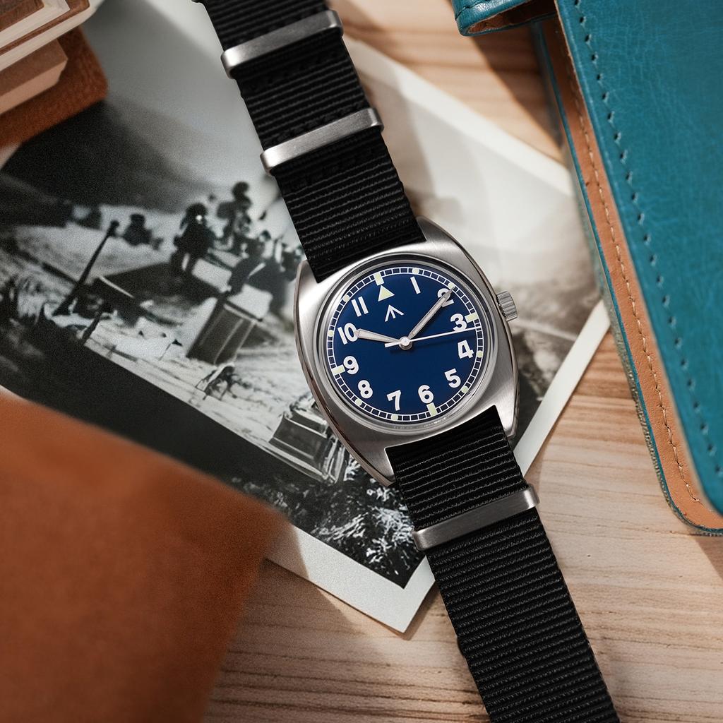 Militado Miyota Super 2035 GL12 Quartz Movement Watch Military Field Watch Sapphire Waterproof Luminous 36mm Watches
