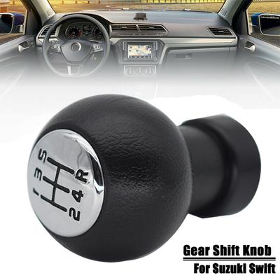 5-växlad Krom Manuell Växelspaksknopp För Suzuki Swift 05-10 SX4 2007-2013 ALTO 2009-2014 Bilstyling Växelspak Handboll