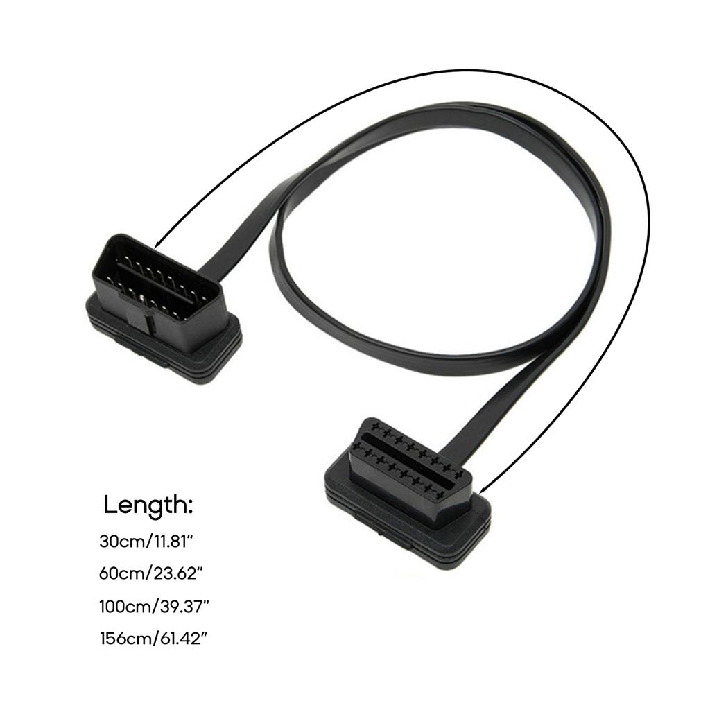 Car Scanner Extension Cable Adapter 16Pin Socket Male To Female OBD OBDII OBD2 8Core Connector Cord Wire 30/60/100/150cm