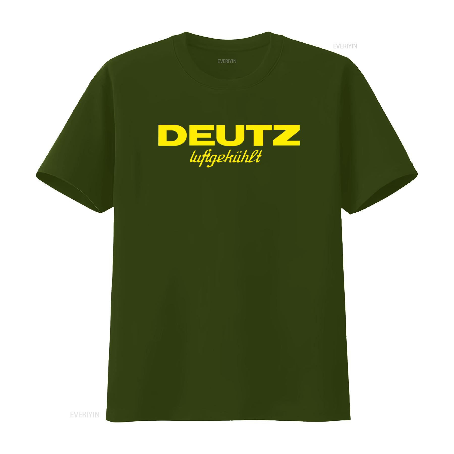 

Vintage Deutz Air Cooled Tractors T Shirt for Men Retro Farm Equipment Print vintage Washed Casual designer clothes Breathable S