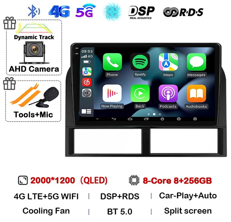 Android 14 Carplay Wifi+4G Car Radio For Jeep Grand Cherokee II WJ 1998-2001 2002 2003 2004 Multimedia Video Player GPS Stereo