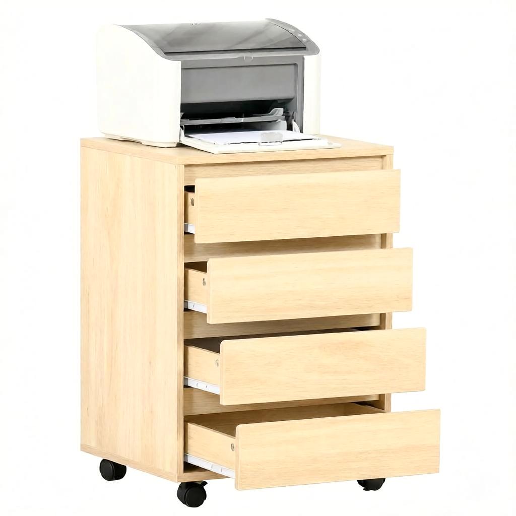 Compact Drawer Cabinet, Mobile Rolling Cabinet, Practical Filing Cabinet (only with Filing Cabinet)