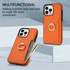 Étui portefeuille en cuir litchi Card Solt pour iPhone 11, 12, 13, 14, 15, 16 Pro Max et 15 Plus avec anneau de maintien, compatible avec iPhone 15 Pro. Coque souple.
