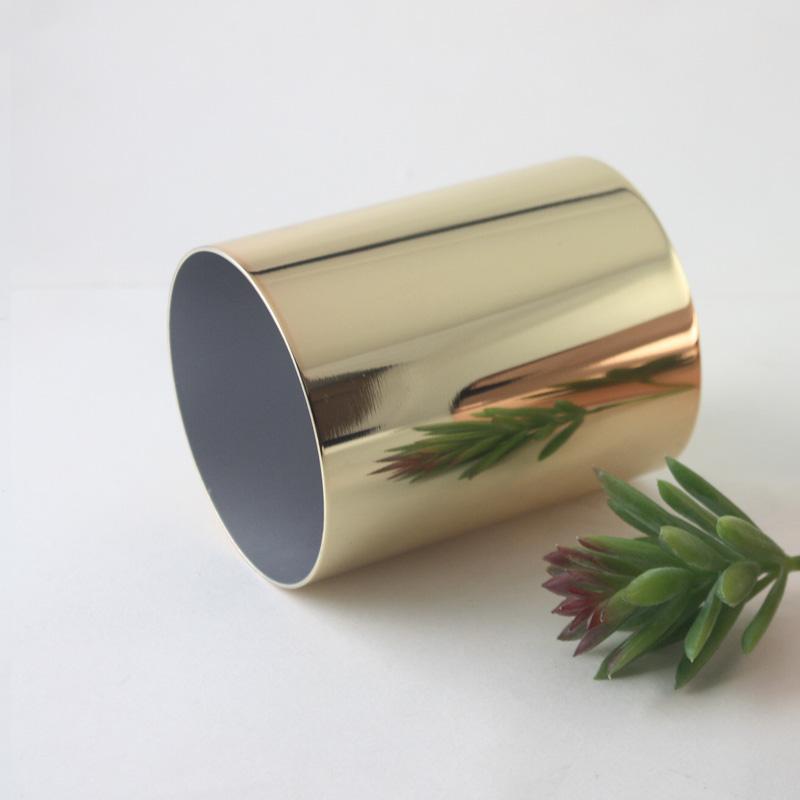Thickened 304 stainless steel pen holder cylindrical makeup brush holder 8 * 9.8cm