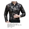 Slim Fit Autumn Men Top All Match Polyester Lapel Collar Male Dress Shirt