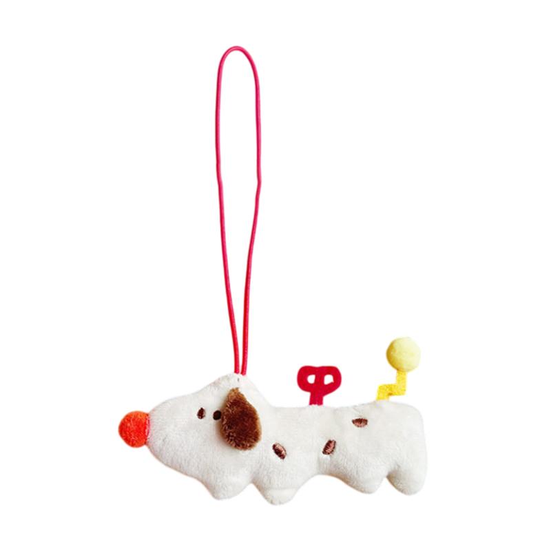 Kawaii Dachshund Plush Doll Cartoon Stuffed Puppy Keychain Pendant Backpack Charm Lovely Bag Hanging Decoration Kid Gifts