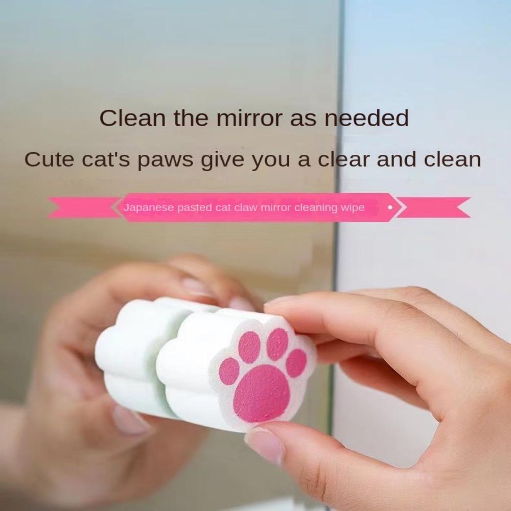 Magic Sponge Glass Wipe Cat Claw Shape Cleaning Scrubber Cute Sponge Cleaner  Dish Washing
