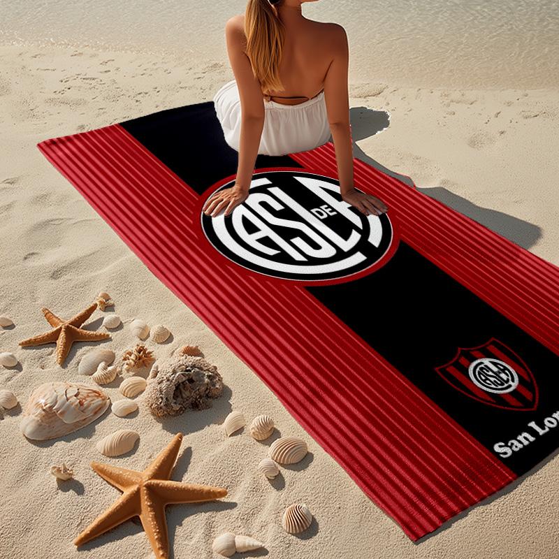 Club Atletico San Lorenzo Microfiber Beach Towel, Lightweight And Quick-Dry, for Summer Travel, Beach Essential, Swimming Pool