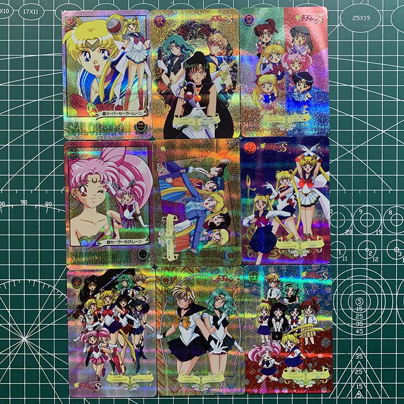 9 buc/set Sailor Moon   Autocontrol Colecție Semnătură Carduri Flash de Tranzacționare Anime Desen Animat Cadou