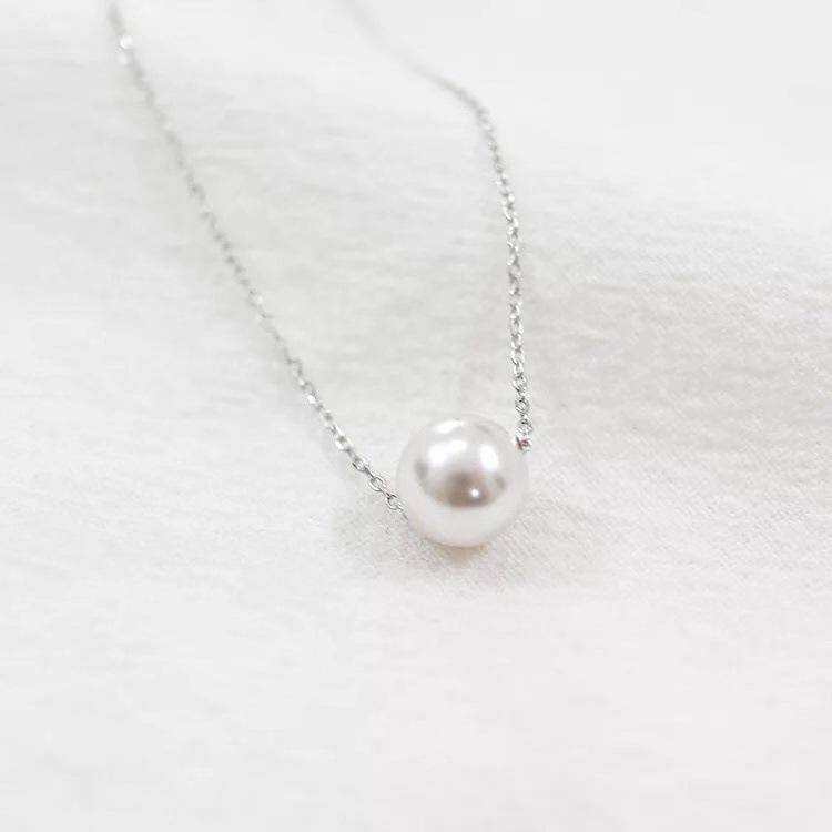 Beixi S925 Sterling Silber Muschelperlen-Halskette für Damen - Einfach, Elegant, Koreanischer & Japanischer Stil