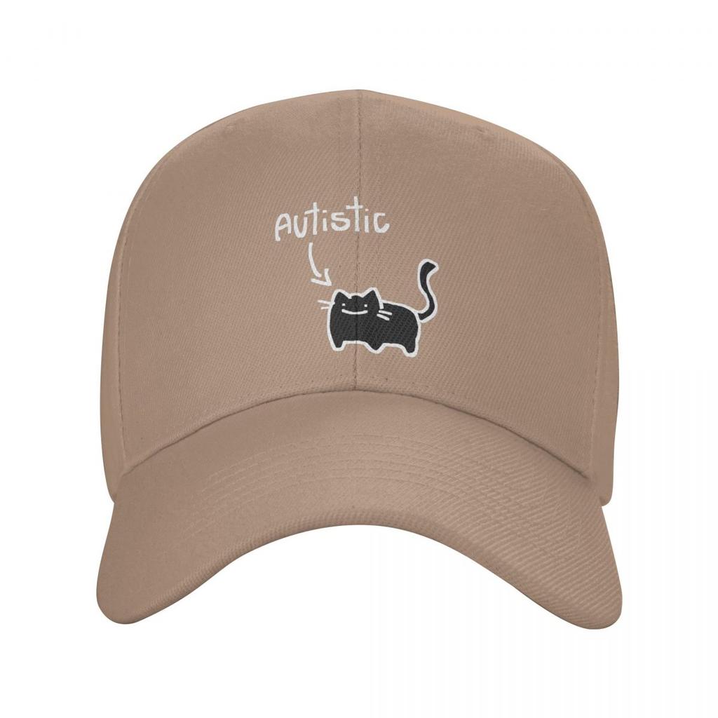 Autistische Katze Tier Autismus und ADHS Bewusstsein Baseballkappen Mode Herren Damen Hüte Outdoor Kappe Sport Baseballmütze Kappe