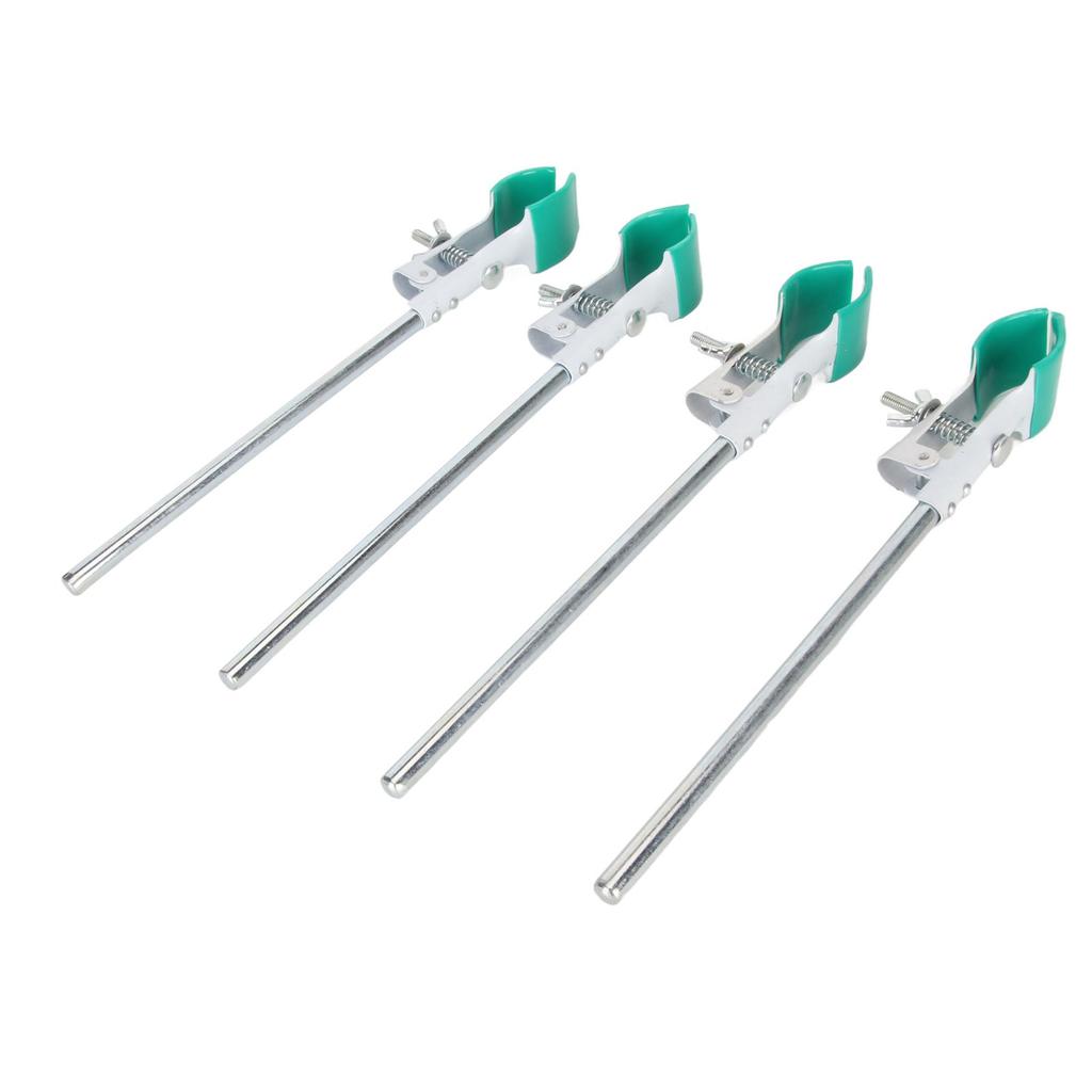 4ks Laboratorní svěrka Retort Jaw Jaw 2 prsty Nastavitelná šířka gumových čelistí Labs Clamp