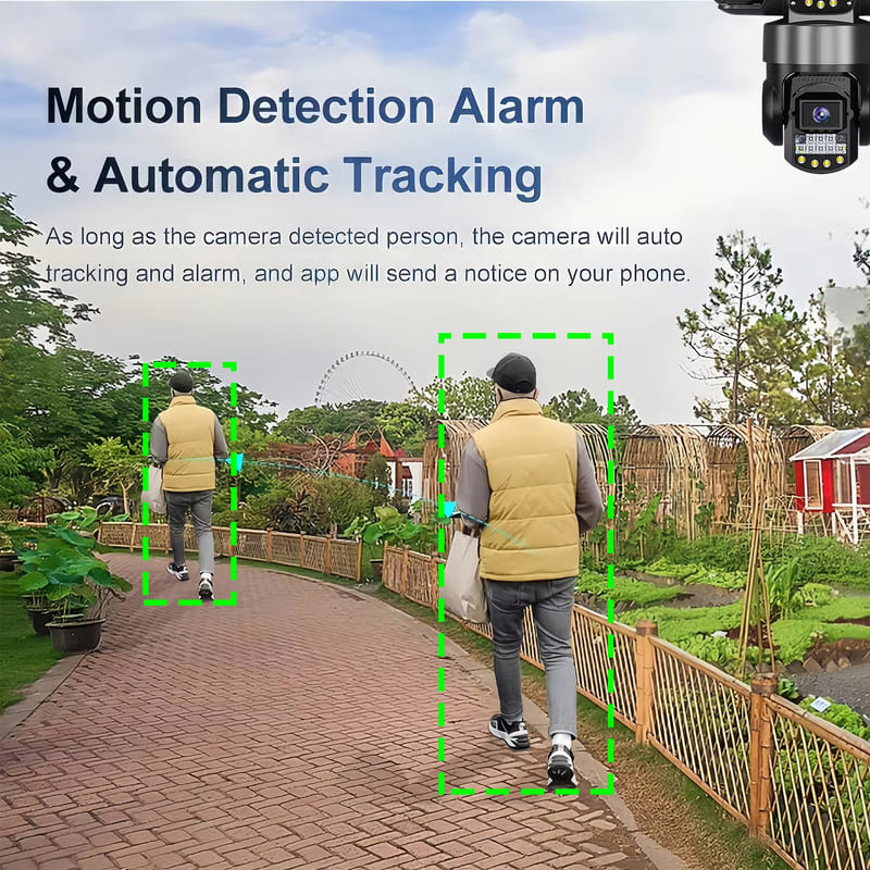 12MP Drievoudige Schermen IP66 Buiten HD Nachtzicht Ai Menselijke Detectie WiFi Bewakingscamera V380 Pro 4G SIM-kaart IP Beveiligingscamera