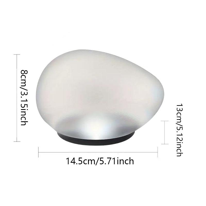 Solar Outdoor Stone Lamp Frosted Glass Ground Lamp, Garden Green Pebble Lamp, Wireless Decorative Garden Lawn Courtyard Lamp