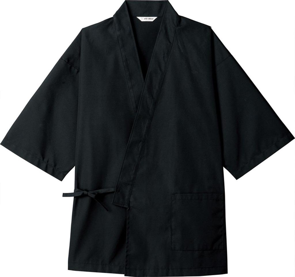 Japanese Style Unisex Jinbei Black L [Albe] [Uniform] G71101-10