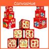Exquisite Chinese New Year Gift Box Stacking Display Set For Festive Event Decor